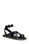 26S-373 Black Women's Flat Sandals - 2