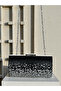 Special Design Black Silver Metal Handle Crystal Stone Double Color Pearl Silver Evening Dress Bag Wedding Engagement - 5