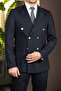 Limited edition double-breasted suit navy blue - 5