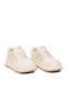 Beige Lace-Up Leather Women's Sports Shoes K262-1064 Z - 3