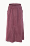 Women's Midi Skirt with Elastic Waist and Pocket Detail, High Waist - 7