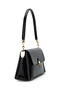 Clamshell Lock Detailed Baguette Women's Shoulder Bag Oslo Black Croco - 2