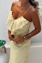 Straped Collar Ruffled Long Dress 4S788 - 2