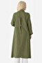 Muslin Fabric 100% Natural Cotton Long Nergis Tunic Hijab Khaki - 2
