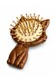 Wooden Children's Hair Brush Cat-Shaped Patterned Embroidered 12 cm Mini Size Small Brush - 4