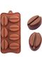 Silk Route - 3Pcs Coffee Bean Shapes Silicon Mold Ice Soap Cube Tray, 7 Cavities Cake Candy Molds DIY Handmade Decor Baking Cooking Tools - 3