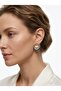 Imperia Gold Framed Retro Design Earrings Round Colorful Earrings