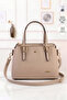 Women's 3-Compartment Lined Zipper Closure Handbag and Shoulder Bag (25X20 cm) - 2