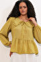 Women's Bebe Collar Shirt Blouse 993 - Mustard