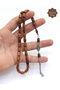 Capsule Cut Model Silver Tasseled Snake Tree Prayer Beads 201025518 - 3