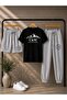 C&M Unisex Printed Shorts & Sweatpants Set