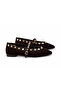 Mesh Detailed Trocled Mary Jane Ballet Shoes - 5