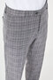 Plaid Slim Fit Classic Men's Trousers Black - 38374.26Y - 2