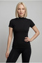 Women's Cotton Half Turtleneck Short Sleeve Basic T-Shirt Stretchy Stand-Up Collar Casual Stylish Lycra T-Shirt Blouse