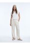 Polo Collar Buttoned Front Basic White T-Shirt