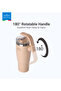 Temp Guard Vacuum Insulated Travel Mug – 180° Rotating Handle Tumbler, 24H Cold & 12H Hot, 950ml -Brown - 3