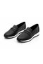 Black Stone Detailed Casual Loafer Shoes - 5