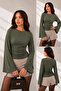 Modal Fabric Gathered Detail Wide Sleeve Women's Blouse 212 - 2