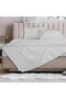 3PC Flat Sheet With 2 Pillowcase - 240x260cm / 94''x 102'' Grey Supersoft Wrinkle Free - 3