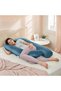 ® Pregnancy Pillows for Sleeping, U Shaped Full Body Maternity Pillow 57 inch with Removable Velvet Cover - Support for Back, Legs, Belly, HIPS for Pregnant Women, Teal - 3