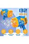 🎁 مسدس فقاعات على شكل قاذفة صواريخ بـ 132 فتحة، آلة فقاعات أوتوماتيكية قابلة للشحن عبر USB مع أضواء LED و4 سائلات فقاعات - 4