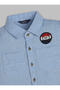 Kids Blue Cotton Short Sleeves Shirt - 2