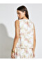 Floral Print Scallop Hem Sleeveless Top - 4