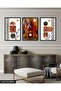 Watercolor Look Abstract Art 3 Piece Wooden Framed Painting Act - 2