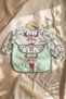 Milo Deer Figured Waterproof Baby Feeding and Activity Bib with Sleeves - Green Stain-Resistant Blw Mama - 2