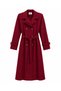 Women's Double-Breasted Slim Fit Unlined Belted Jacquard Textured Summer Trench Coat - 4