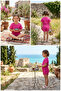 Girl's Shorts Set Crinkle Fabric