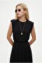 Women's Vanda Modal Touch Padded Sleeveless Blouse Elastic Waist Long Skirt Black Bottom-Top Set - 3