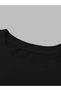 Women's Crop Baby Tee Bowknot Printed Slim Fit Y2K Aesthetic 100% Cotton Basic T-Shirt Black - 3