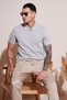 Cotton Regular Fit Zippered Polo Collar t Shirt Men's Polo Collar t Shirt 5902915