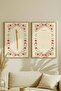 Double Wooden Table with "Elif" and Esmaül Hüsna Written - Natural Wood Framed Home and Business Signboard - 2
