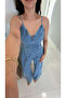 Dlvin Niodes Blue Strappy Denim Jumpsuit - 2