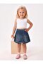 Stone Decorated Denim Shorts Skirt - 2