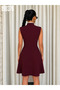 Women's Window Neckline Detailed Half Turtleneck Special Design Mini Dress - 4