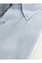 Light Blue Short Sleeve Men's Shirt Single Pocket Comfortable Fit Cotton Textured Fabric Trend Style - 3