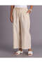 Senior Girls Beige Wide Leg Pants