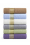 Grek 6 Pieces 70X140 cm Bath Towels Cotton Colorful Shower Towel Set - 8