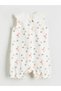 LCW baby Ecru Baby Collar Floral Baby Girl Romper - 3