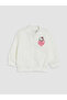 Two Mt Shop Quality Lcw Kids White Printed Standard & Regular Girls' Zip-Up Sweatshirt