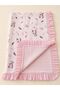 100% Cotton Muslin Baby Blanket with Ruffles, Double Layer Coverlet - 3