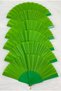 Green Bridal Bridesmaid Fan, Bride Bachelorette Party Henna Wedding Marriage Engagement Gift 6 Pieces - 3