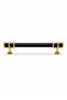 4034 Cabinet Drawer Handle Black Gold Detailed Furniture Handle 96 mm / 128 mm Pack of 5 Kitchen Bathroom Wardrobe Handle - 4