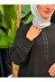Oversized Ferace with Embroidered Front Handle - 4
