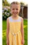 Carino 3686 orange floral belted woven dress 'is lined'