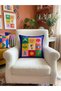 Colorful Double-Sided Printed Decorative Suede Throw Pillow Cover - 43X43Cm - Colorful Throw Pillow Cover - 3