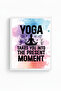 White Wooden Framed Abstract Yoga Themed Painting - Vibrant Tones |   Huhu1259 - Single Table White Frame